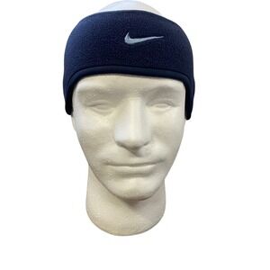 Nike Fleece‎ Ear Warmer Headband Navy Blue Embroidered Swoosh Logo 02-08-10-EHP
